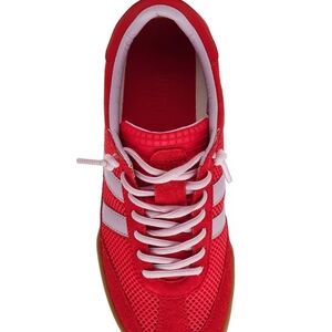 Adidas Red and White Sneakers Lightweight Breathable Design